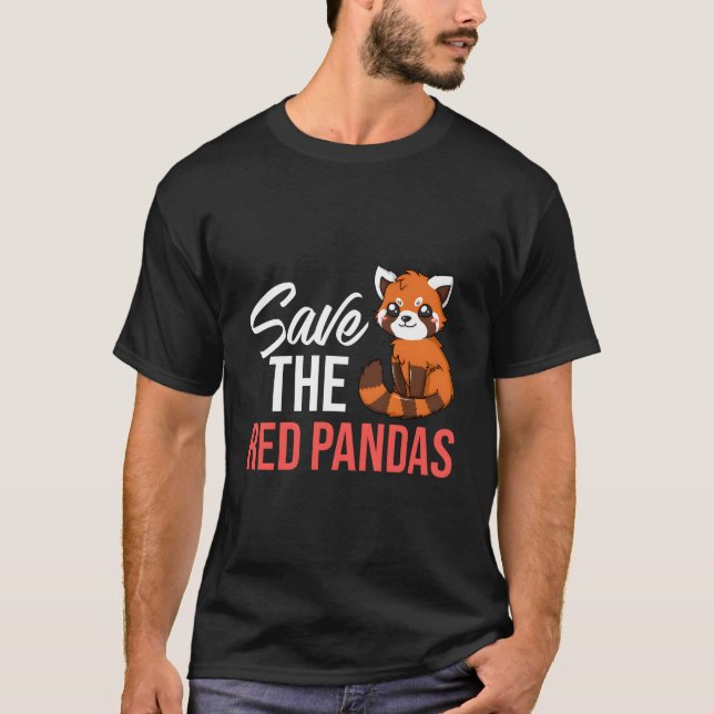 Red Panda Animal Habitat Tail T-Shirt (Front)