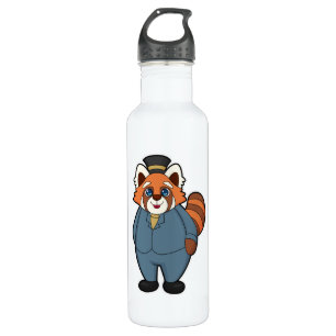 Red Panda as Groom with Hat 710 Ml Water Bottle