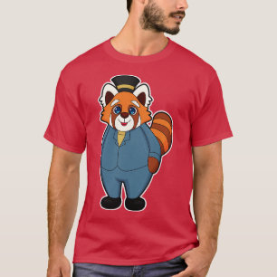 Red Panda as Groom with Hat T-Shirt