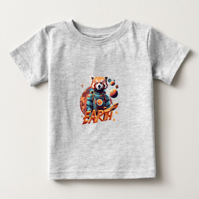 Red panda astronaut baby T-Shirt (Front)