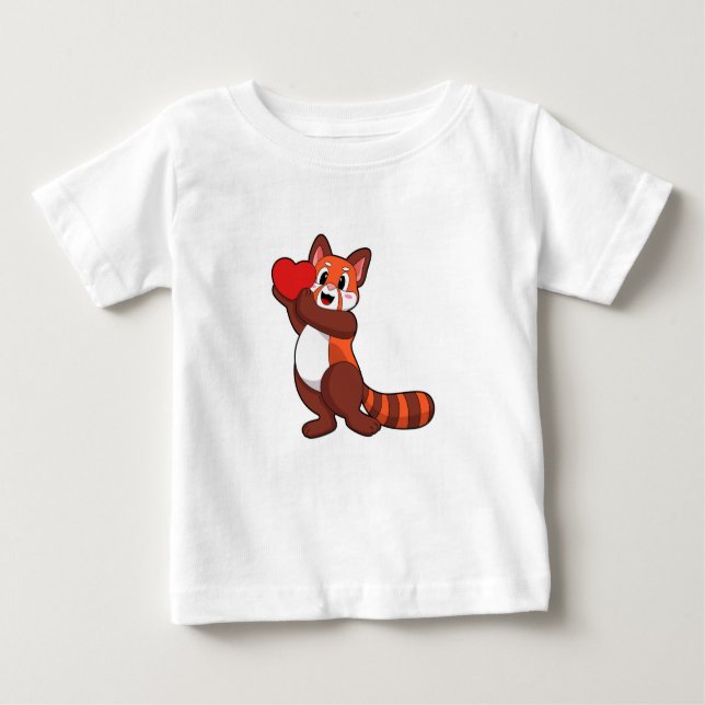 Red panda at Love with Heart.PNG Baby T-Shirt (Front)