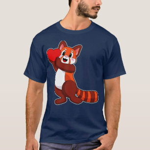 Red panda at Love with Heart T-Shirt