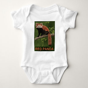 Red Panda Baby Bodysuit