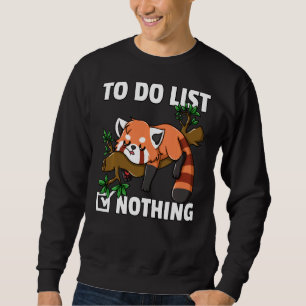 Red Panda Bear Funny Cute Lazy Bear Cat Lesser Tee