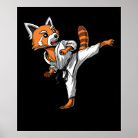 Red Panda Bear Karate