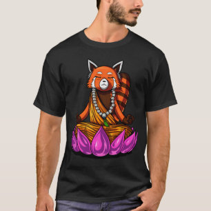 Red Panda Bear Meditation T-Shirt