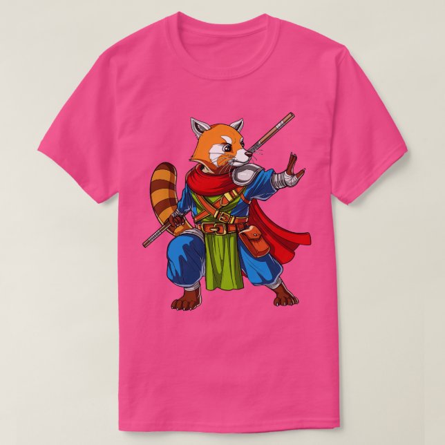 Red Panda Bear Ninja T-Shirt (Design Front)