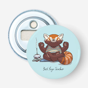 Red Panda Best Yoga Teacher Gift Animal Artwork Bottle Opener