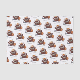 Red Panda Best Yoga Teacher Thank You Artwork Tissue Paper