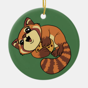 Red Panda! Ceramic Tree Decoration