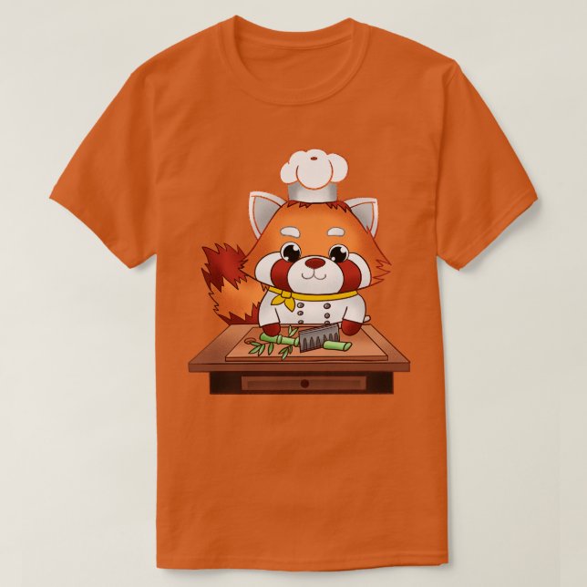 Red Panda Chef T-Shirt (Design Front)