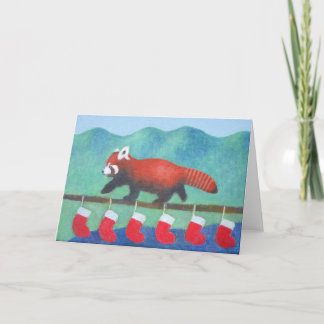 Red Panda Christmas Card