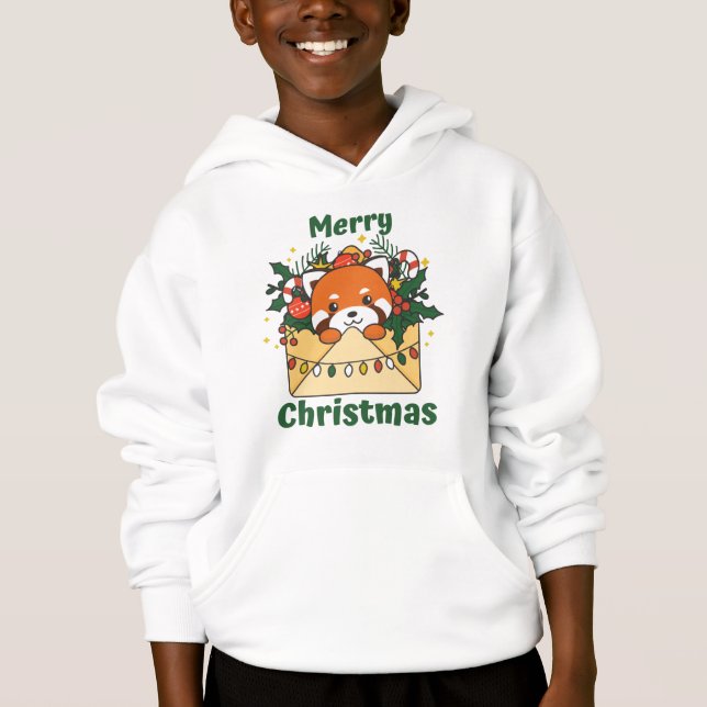 Red Panda Christmas Letter Winter Animals Pandas (Front)