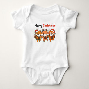 Red Panda Christmas Red Pandas Merry Christmas Baby Bodysuit