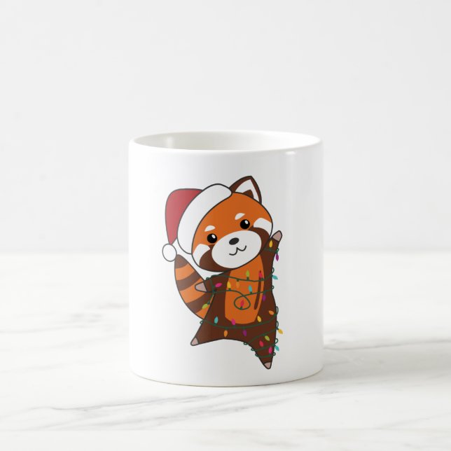 Red Panda Christmas Snow Winter Animals Pandas Coffee Mug (Center)