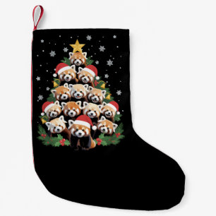 Red Panda Christmas Tree Funny Animal  Small Christmas Stocking