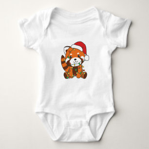 Red Panda Christmas Winter Animals Red Pandas Baby Bodysuit