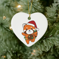 Red Panda Christmas Winter Animals Red Pandas Cera