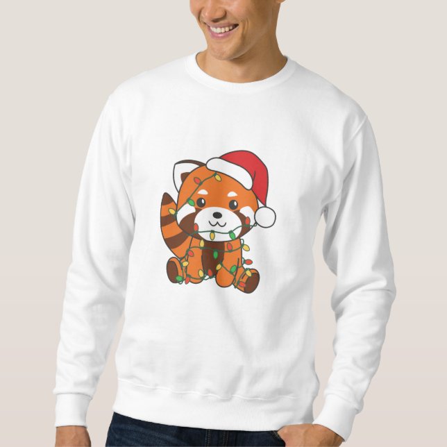 Red Panda Christmas Winter Animals Red Pandas Sweatshirt (Front)