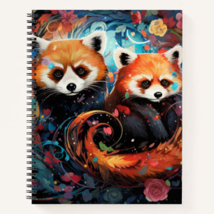 Red Panda Colourful Animal Enchanting Notebook