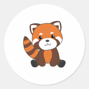 Red Panda Cute Animals For Kids Kawaii Classic Round Sticker