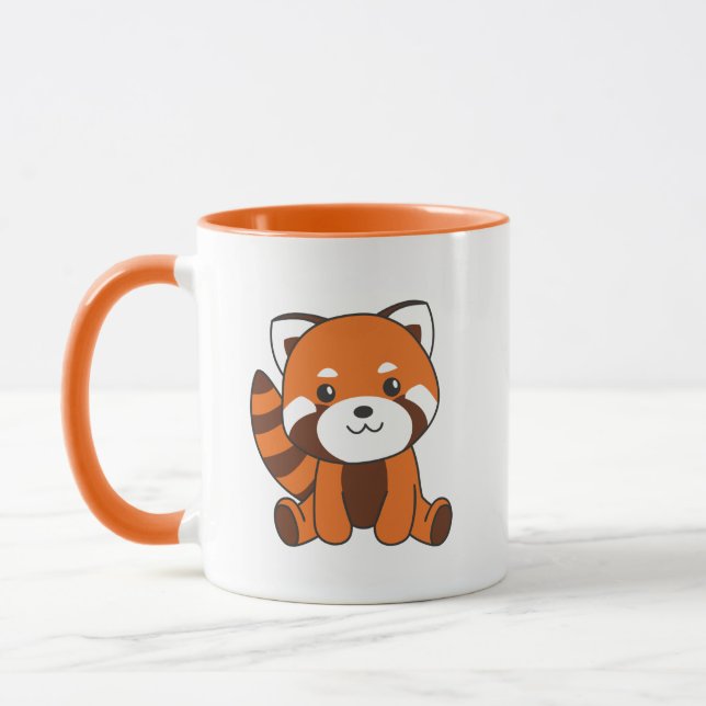 Red Panda Cute Animals For Kids Kawaii Mug (Left)