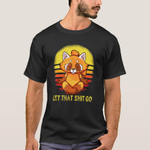 Red Panda Cute Yoga Meditation Pose Clothes Dog T-Shirt