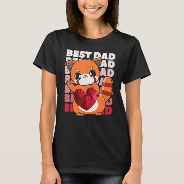 Red Panda Dad Parent Best Papa Bear Fathers Day An T-Shirt (Front)