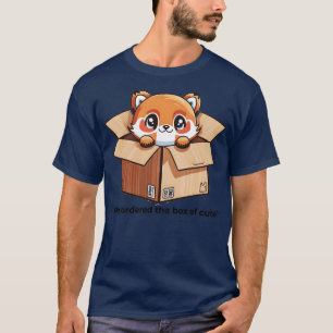 Red Panda Delivery Box of Cute T-Shirt