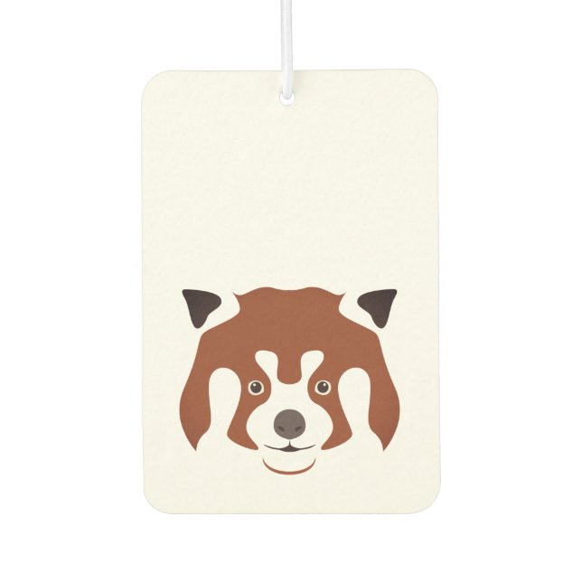 Red Panda Face Car Air Freshener (Front)