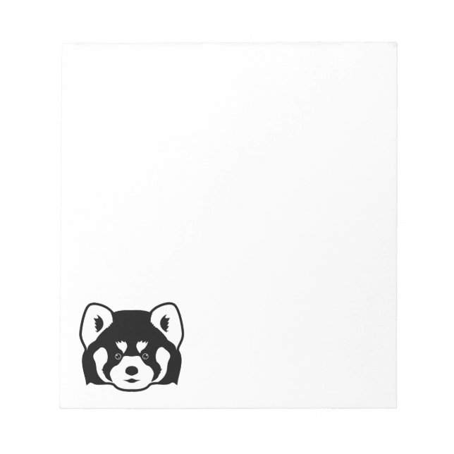 Red panda face notepad (Front)