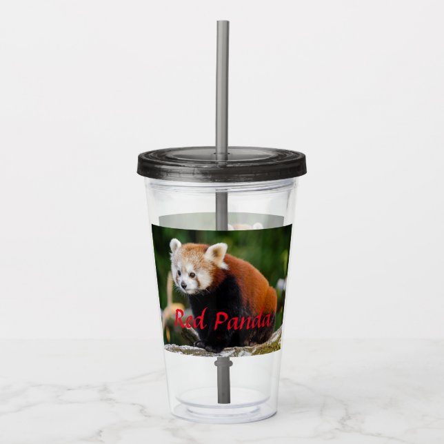 Red Panda Firefox Acrylic Tumbler (Front)
