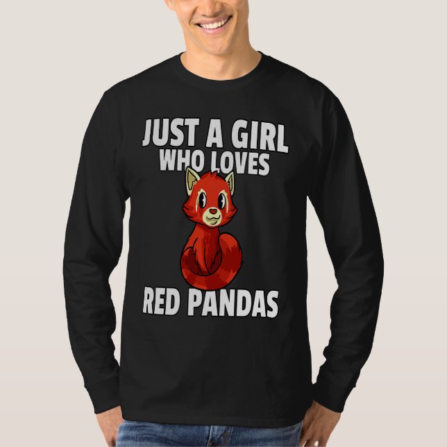Red Panda For Girls Women T-Shirt (Front)