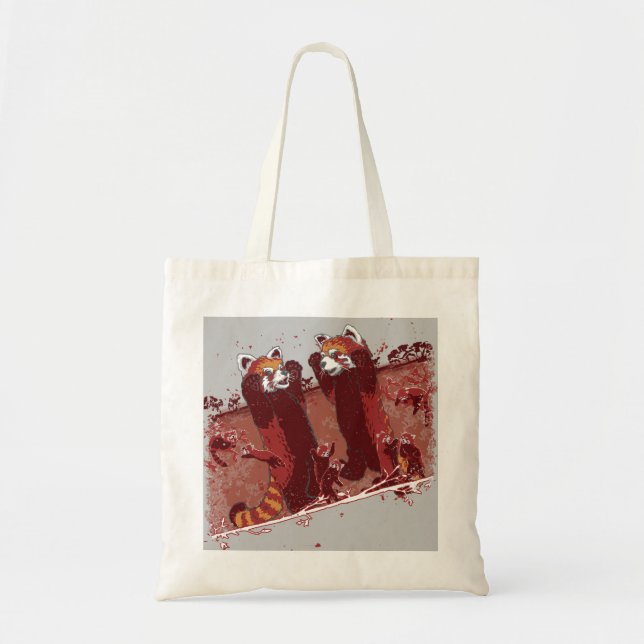 Red Panda Fury Tote Bag (Front)