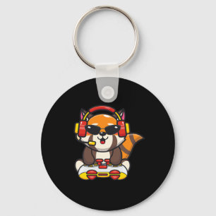 Red Panda Gamer Funny Red Pandas Animal Lover Grap Key Ring