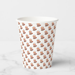 Red Panda Gamer Paper Cups