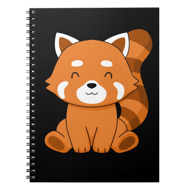 Red Panda Gift Kids Women Kawaii Red Panda Notebook (Front)