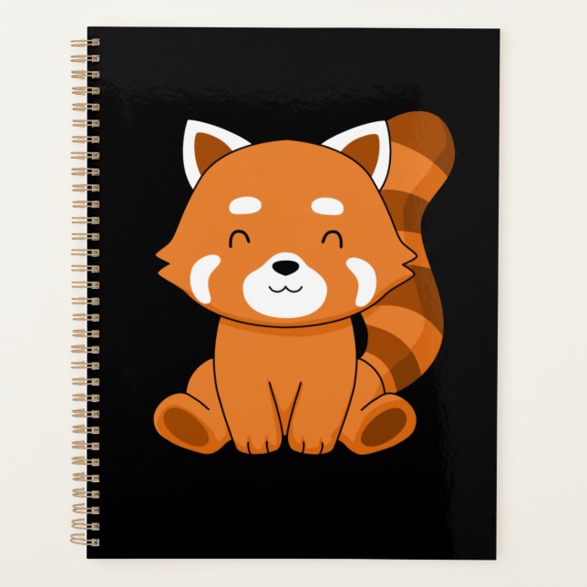 Red Panda Gift Kids Women Kawaii Red Panda Planner (Front)