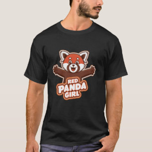 Red Panda Girl Childrens Apparel Youth Kids Girls T-Shirt