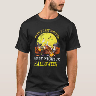 Red Panda Halloween Moon Light T-Shirt