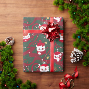 Red Panda Haven - Abstract Christmas Red Panda Wrapping Paper