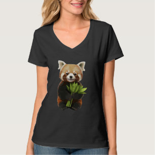 Red panda holding a bouquet of flowers T-Shirt