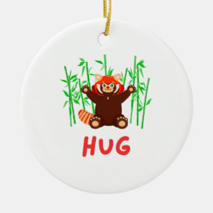 Red panda: HUG Ceramic Tree Decoration