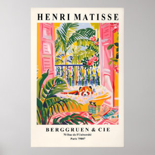 Red panda in bathtub funny poster, Matisse print