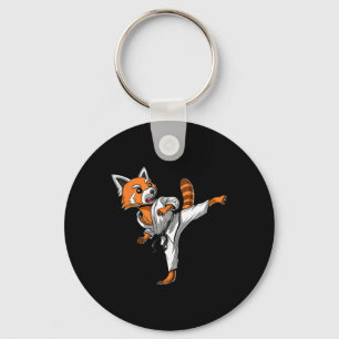 Red Panda Karate Ninja Martial Arts Kickboxing Tae Key Ring