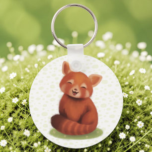Red Panda Key Ring