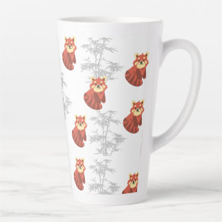 Red panda Latte mug
