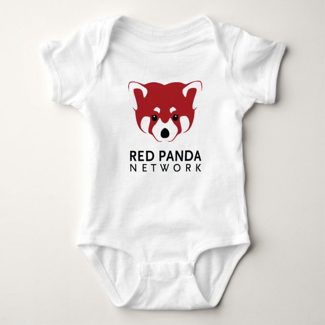 Red Panda Logo Baby Bodysuit (Front)