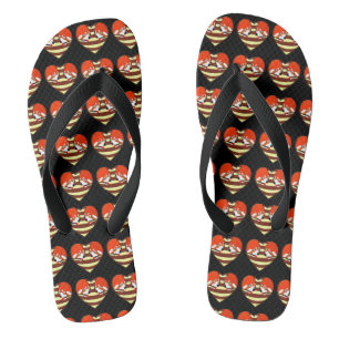 Red Panda Love heart Jandals