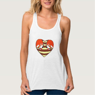 Red Panda Love heart Singlet